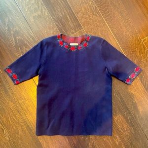 Club Monaco Short Sleeve Sweater with Lovely Detailing